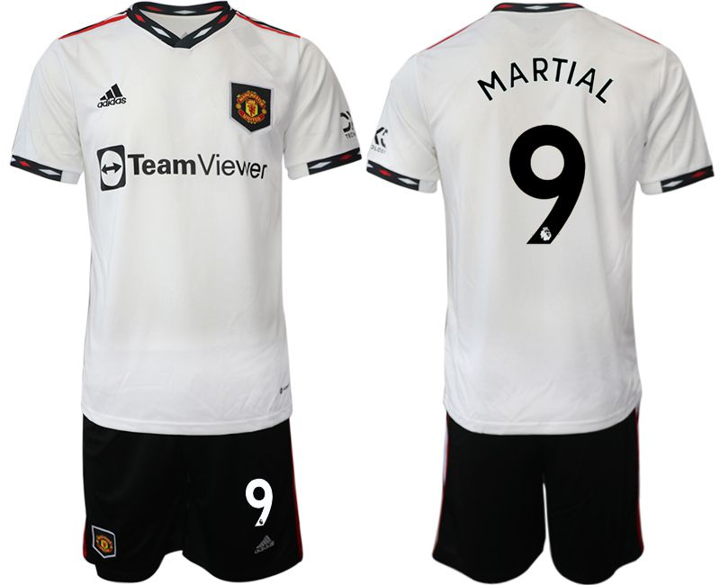 Men 2022-2023 Club Manchester United away white 9 Soccer Jersey